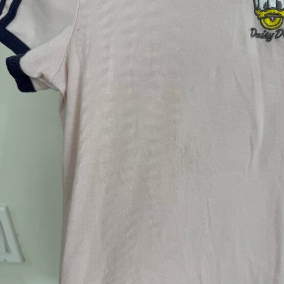 Disney Women's Daisy Duck Short Sleeve Graphic Baby T-Shirt Light Pink Small - Picture 4 of 7